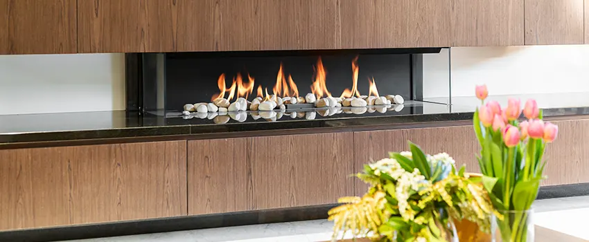 Double-height Fireplace Design Refurbishment in Scarborough, Ontario